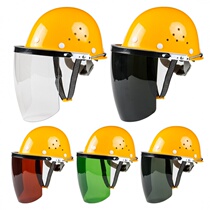 Electric welding mask dust portable helmet type transparent headband dustproof welding cap windshield eye protection cover