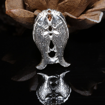 Sterling silver auspicious Pisces pendant hidden eight auspicious Pisces rosary counting pendant body wear decoration