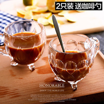 Crystal glass espresso cup English afternoon tea set European coffee cup set