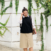 ALIN custom large size women's 2020 spring folded vest sweater shirt fat mm200 kg loose coat