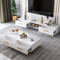 Coffee table TV cabinet combination modern simple household small apartment coffee table living room household light luxury style TV cabinet