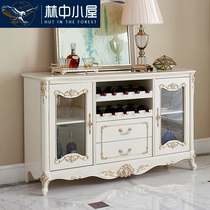 European-style sideboard all solid wood dishes cabinet French wall cabinet kitchen side cabinet tea wine cabinet bedroom restaurant cabinet
