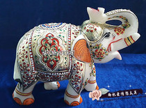 Elephant ornaments handicraft decorations H4203B white marble head statue handicraft