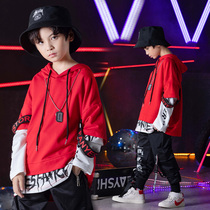 Childrens autumn street dance suit children hip-hop autumn hooded loose clothes boys hiphop street dance costume