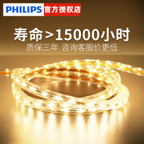 Philips LED strip light tri-color color change 220V strip light with living room household line light white super bright white light