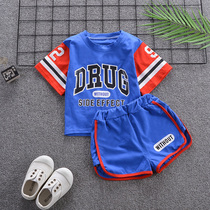 2020 new childrens clothing boys baby clothes summer short sleeves T-shirt children suit 0-1-2-3-4 and half tide