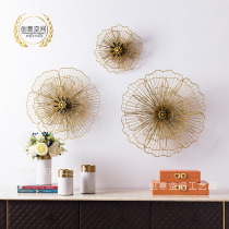 Metal wall decoration iron three-dimensional Chinese flower bedroom restaurant hotel porch model house old residence background wall decoration
