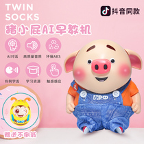 Talking pig fart toy shaking sound with the same net red childrens doll Baby voice control baby birthday gift