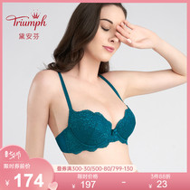 Triumph Dianfen water ying flower underwear female lace sexy small chest gathered water bag bra 16-8168