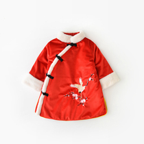 Baby cheongsam Winter girl Tang suit Chinese style childrens New Years dress New years dress