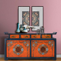 Chinese imitation classical teething solid wood dining side cabinet locker room color lacquer Xuanguan counter retro to make old furniture