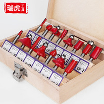 Woodworking milling cutter suit 15 pieces straight knife head open trench woodwork cutter 12pc cupboard door plate edging machine engraving machine