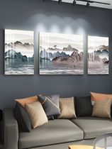 Living room decorative painting atmospheric landscape painting sofa background wall triptych modern simple wall painting luxury hanging painting mural