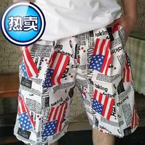 9 pieces of 9 yuan Youth beach pants men loose g summer thin casual five-point shorts large size quick-drying polyester