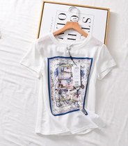 Domestic D recommended good goods thin and not too comfortable ~ Personality printing loose short-sleeved T-shirt women