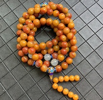 Yang Yujia Yunnan natural yellow dragon Jade chicken oil yellow blood red 108 chanting pearl bracelet certificate popularity New