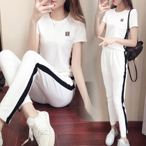 Boomer casual sports suit women 2020 spring and summer new Eurostock fashion trendy trendy Han Fan to be thin and two sets