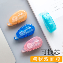 Japan kokuyo national reputation mini dots glue student creative hand book handmade cute hipster transparent tape
