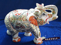 Elephant ornaments handicrafts decorations marble sculptures hand-painted H4201A bedroom decorative art