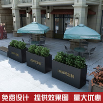 Wrought iron custom outdoor flower box combination square greening Sales department Commercial street Flower bed outdoor fence partition flower groove