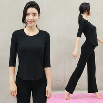 Dance yoga suit womens spring and summer professional White slimming more fitness loose dance master yoga uniform