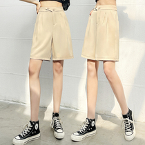 Summer Casual Broad Pants in 2022 new small straight tube five - pants high waist loose suit shorts