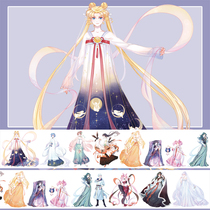 Meritocratic dream and paper adhesive tape Cartoon Pet Hands Ledger Decoration Beauty Less Female Warriors-Ancient Wind with Man in Handmaid Thu