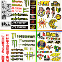 Motorcycle electric scooter 3m body decal helmet decal No. 46 Kawasaki locomotive personality sticker car film