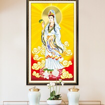 Line embroidery Buddha statue Bodhisattva 2019 New Image series send children safe blessing for home handmade cross stitch