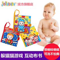 (Pre-sale) jollybaby peek-a-boo book early education baby tear can not bite 6 months educational toys