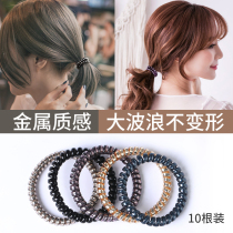 Telephone line hair circle fine Korean tie hair rope Incognito head rope Adult wire Simple rubber band small fresh woman
