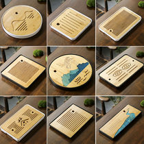 Japanese-style simple melamine bamboo small tea tray household water storage square tray Kung Fu tea set small tea table dry tea tray