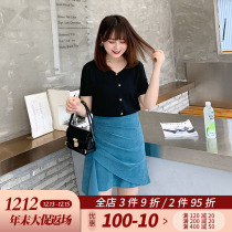 The new thin t-shirt jacket and half-skirt jacket fat sister mm in 2021