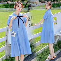 Pregnant Women summer dress 2021 New pregnant women dress summer fashion large size long sleeve top loose spring and autumn