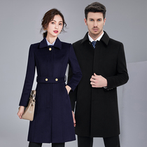 Hairy coat men and women with the same new business plus cotton thick Nizi coat dress overalls customer service tooling winter