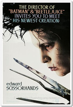 Scissorhands Edward Tim Bolton film poster art film decorative painting original authorization