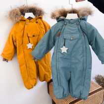 22ins explosion style boys and girls baby Nordic style cute waterproof windproof snowproof ski jumpsuit
