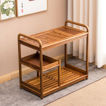 Mobile tea table Rosewood extended tea cart automatic water supply Simple mobile solid wood chicken wing wood household small tea table