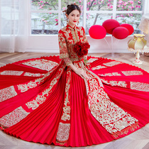 Xiuhe dress bride wedding 2021 new Chinese summer wedding dress thin Xiuhe female dragon and phoenix coat