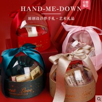 Rat baby birth gift Full moon 100th birthday 10th birthday gift box Give birth to a child Happy egg cake with hand gift