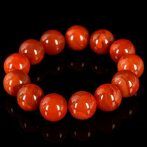 82 36 grams 16 5mm nine-mouthed material refined South red agate round beads bracelet