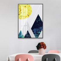 Abstract geometry Nordic porch decorative painting aisle Sun Corridor single hanging painting living room American mural INS INS