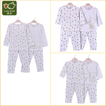 Rabbi baby one-sided cloth underwear set air-conditioning clothing pajamas baby cotton underwear 2 sets of ultra-thin summer clothes