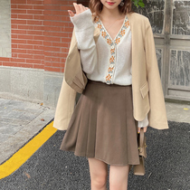 MOBAI Magic Girls Academy Winds Pleated Skirt High Waist Display Slim 100 lap a short dress lady autumn new