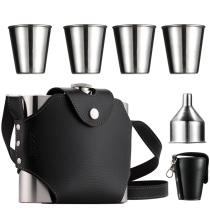 Russian thickened 304 stainless steel wine jug 2 pounds of white wine jug small wine bottle outdoor portable flat wine jug