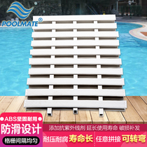 Poolmate Swimming Pool Grill ABS Bath Kitchen Gutter Overflow Sink Cover Plate 3 Hole Anti-slip Ripple