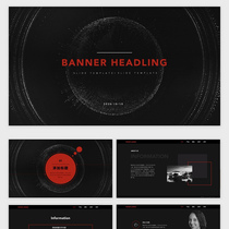 Jane Black Yellow Black Red minimalist dark business style 15 fashion high-end atmospheric brand PPT Template