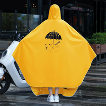 Electric battery-bike raincoat Single man and woman cute long style full-body anti-rainstorms intensify thickened new raincoat
