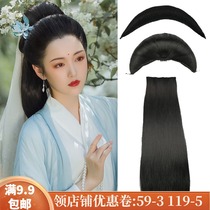 Ancient costume modeling wig novice Tang Dynasty suit ancient style Hanfu fairy crescent moon bag straight hair Film COS performance hair bun