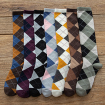 High Cylinder Rhombox Children In Tide College Wind Days Retro Jk Plaid Spring Summer Long Cylinder Calf Socks Thin stockings